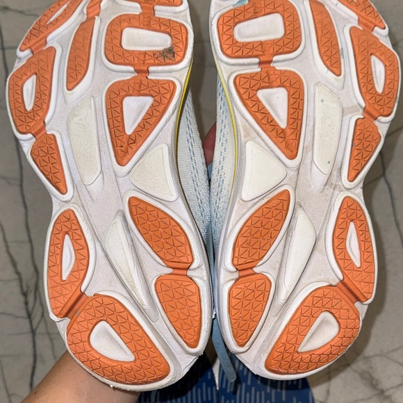 Hoka Bondi 8 Sneakers Light Blue Yellow Womens size 8.5B new insoles - Picture 13 of 14
